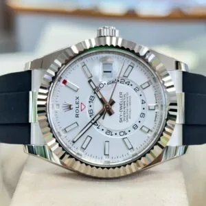 RLX Sky-Dweller 42mm White Gold White Dial Oysterflex - 336239