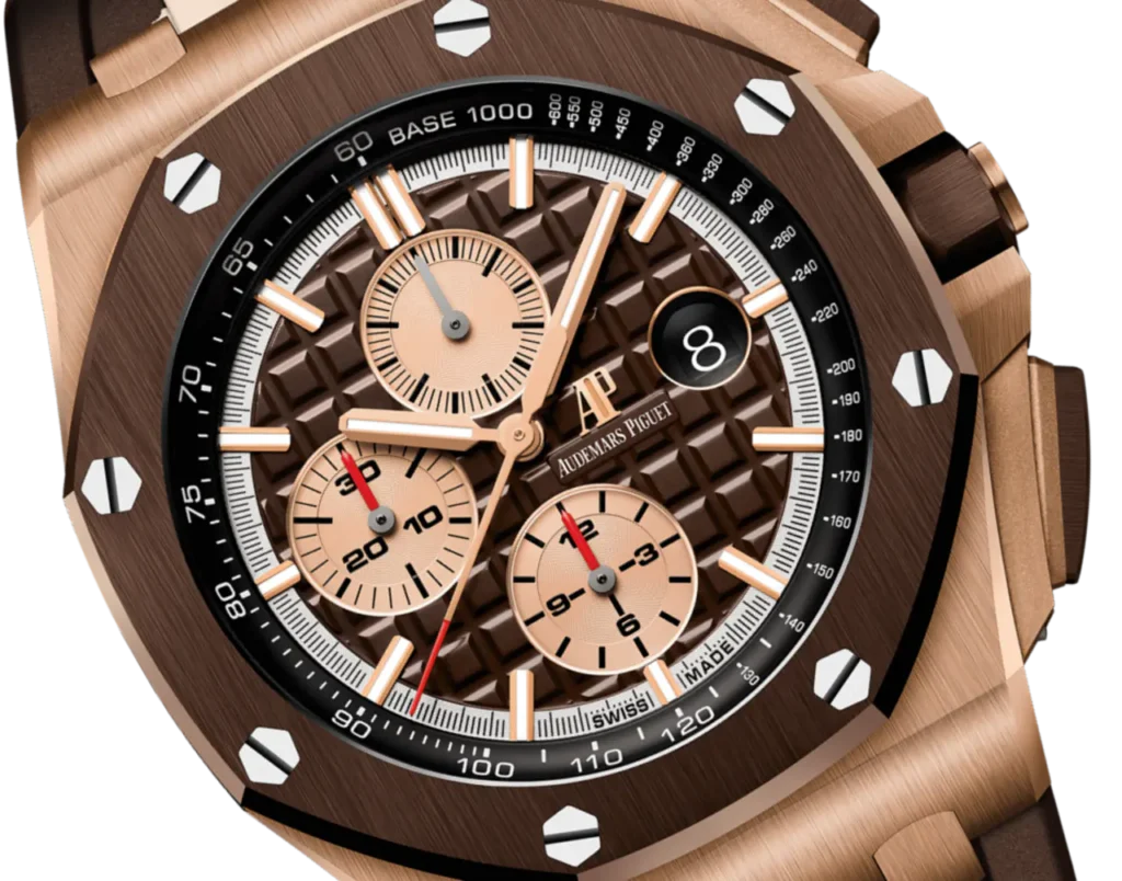 A&P OFFSHORE Pink Gold Brown Camouflage Dial CHRONOGRAPH 44mm