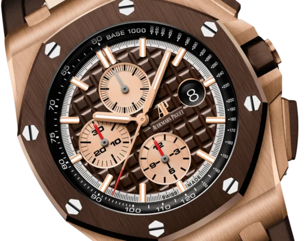 A&P OFFSHORE Pink Gold Brown Camouflage Dial CHRONOGRAPH 44mm