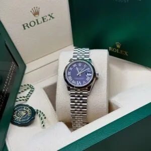RLX Datejust m278274-0025/0026 Aubergine 31mm Dial Oyster Watch