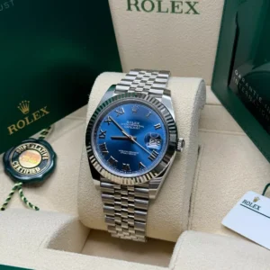 RLX Datejust 41mm 126334 Blue Roman Oyster Stainless Steel Men’s Watch
