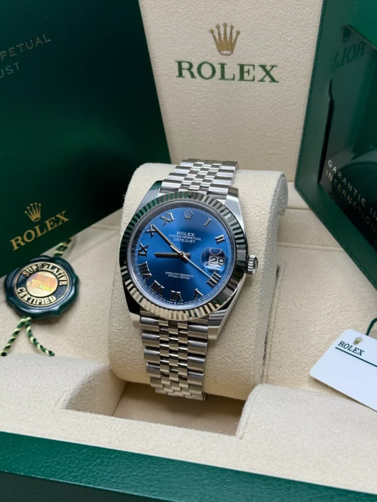 RLX Datejust 41mm 126334 Blue Roman Oyster Stainless Steel Men’s Watch