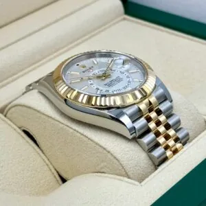 RLX Sky-Dweller 42mm 336933-0005/0006 Two-Tone Yellow Gold White Dial Oyster