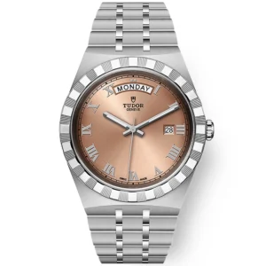 TUDOR Royal Day/Date 41mm Salmon Dial Men's Automatic Bracelet Watch M28600-0009