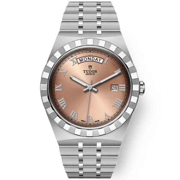 TUDOR Royal Day/Date 41mm Salmon Dial Men's Automatic Bracelet Watch M28600-0009