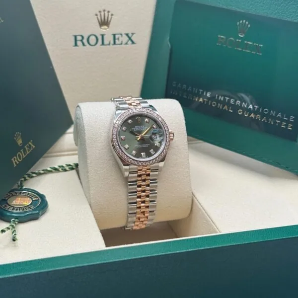 RLX Lady-Datejust 31mm 279381RBR Green Diamond Dial Oyster Bracelet