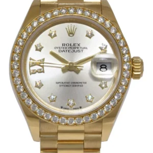 RLX Lady-Datejust 31mm 279138RBR Silver Dial President Bracelet Watch
