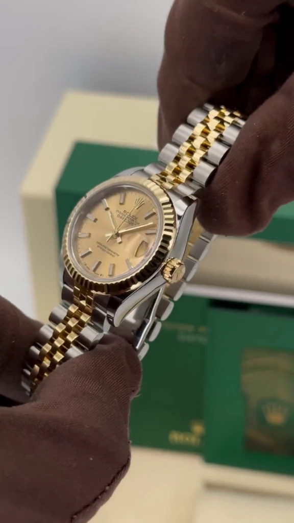 RLX Lady-Datejust 31mm 279173 Champagne Index Dial Oyster Bracelet