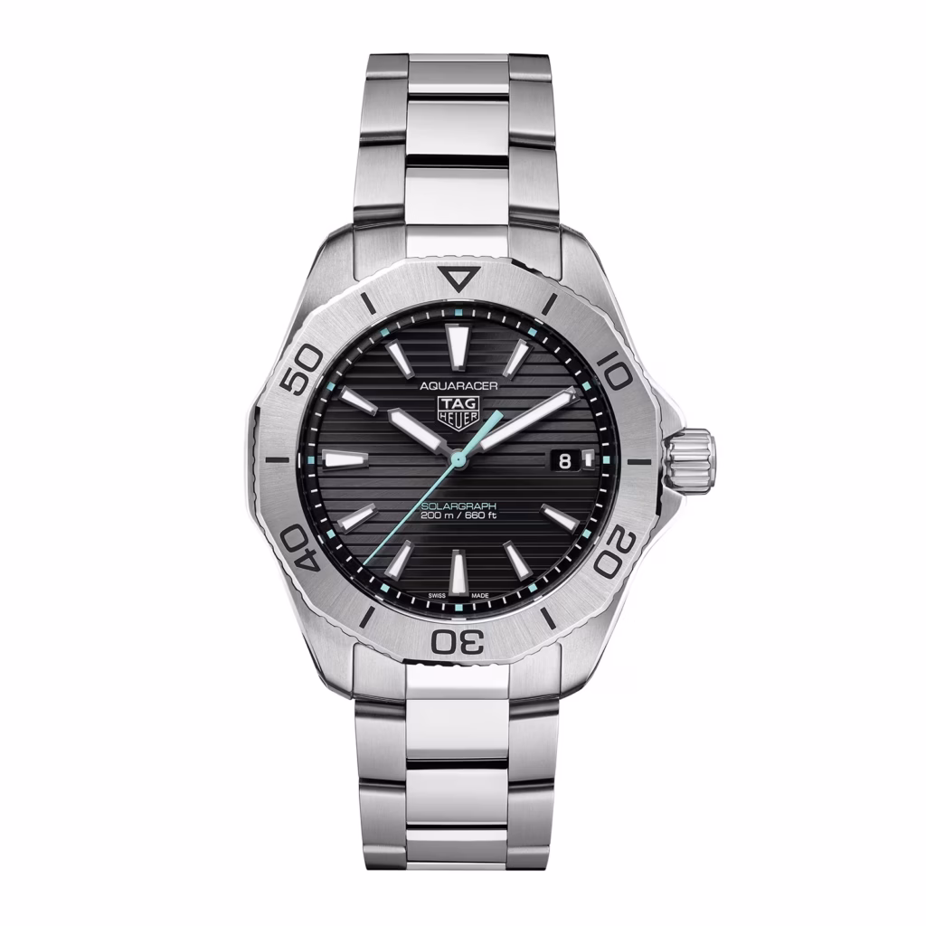 TAG Heuer Aquaracer 200 Professional Solargraph 40mm Mens Watch Black WBP1114.BA0000