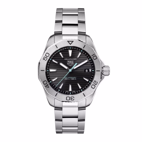 TAG Heuer Aquaracer 200 Professional Solargraph 40mm Mens Watch Black WBP1114.BA0000