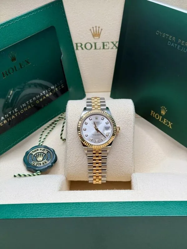 RLX Lady-Datejust 31mm 279173 Silver Diamond Dial Oyster Bracelet