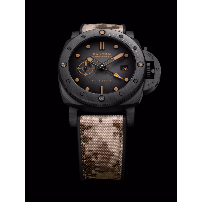 Panerai Submersible QuarantaQuattro GMT Navy SEALs Carbotech™ 44mm PAM01513