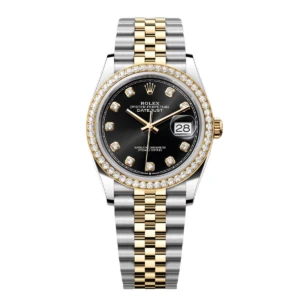RLX Datejust 36mm 126283 Bright Black Dial Oyster Bracelet Watch