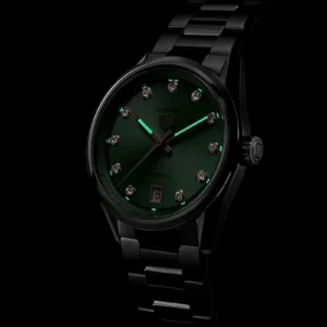 TAG Heuer Carrera Date 36mm Ladies Watch Green Diamond Dot WBN2317.BA0001