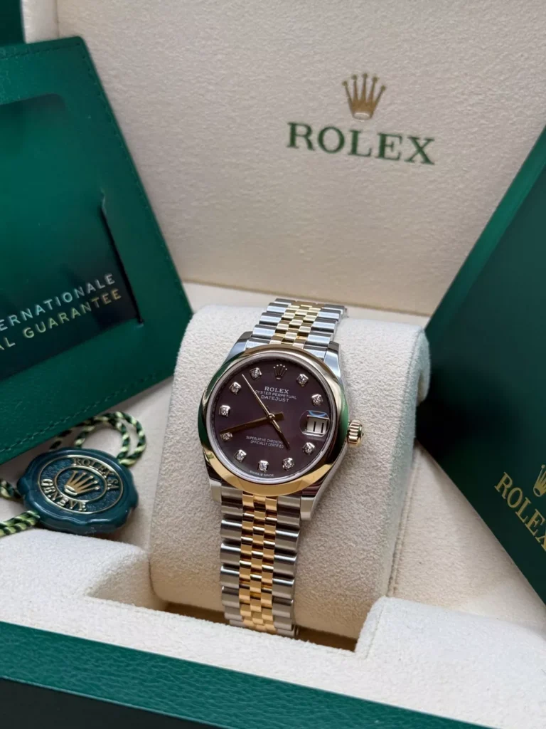 RLX Datejust m278243-0023/0024 31mm Black Mother-of-Pearl Dial Yellow Rolesor Oyster Watch