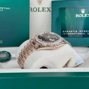 RLX Day-Date 40mm Slate Ombré Dial and Diamond Bezel 228345rbr-0025