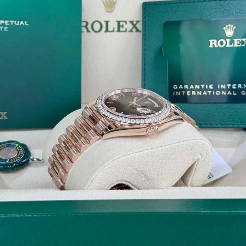 RLX Day-Date 40mm Slate Ombré Dial and Diamond Bezel 228345rbr-0025