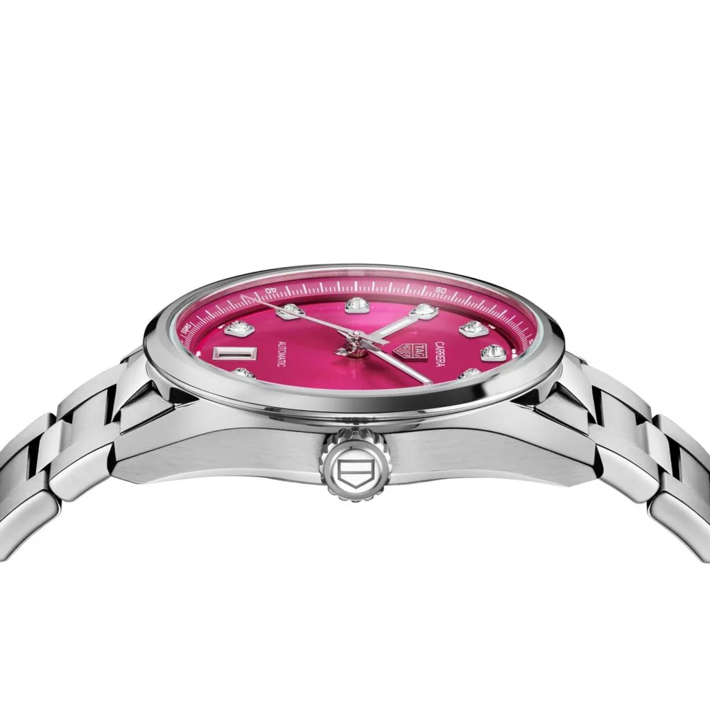 TAG Heuer Carrera Date 36mm Ladies Watch Pink Diamond Dot WBN2318.BA0001