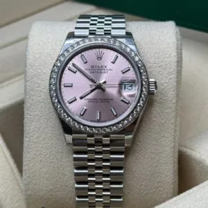 RLX Datejust m278384RBR-0017/0018 Pink 31mm Dial Oyster Watch