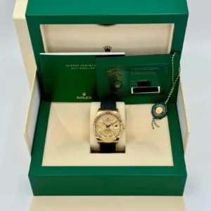 RLX Sky-Dweller 42mm Yellow Gold Champagne Dial Oysterflex - 336238