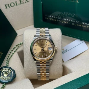 RLX Datejust m278243-0013/0014 31mm Champagne Dial Yellow Rolesor Oyster Watch