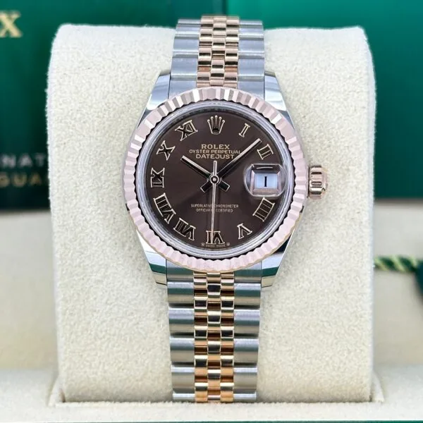 RLX Lady-Datejust 31mm 279171 Chocolate Roman Oyster Stainless Steel and Rose Gold