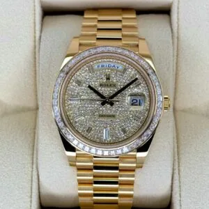 RLX Day-Date 40mm 228398TBR-0036 Diamond Paved Dial President Watch
