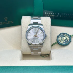 RLX Oyster Perpetual 34mm 124200-0001 Silver Dial Oyster Stainless Steel Bracelet
