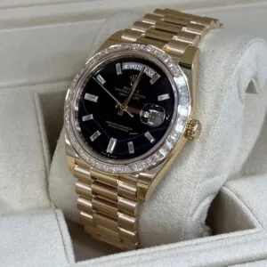 RLX Day-Date 40mm 228398TBR-0038 Onyx Dial President Watch