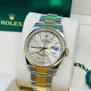 RLX Datejust 36mm 126203 Golden Dial Domed Bezel Oyster Bracelet