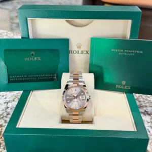 RLX Datejust 41mm 126301 Sundust Index Oyster Steel and Everose Gold Watch