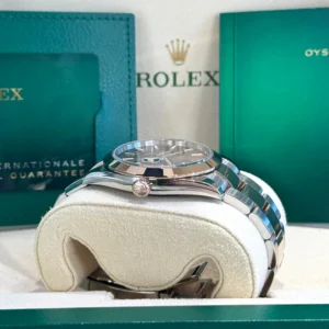 RLX Datejust 41mm 126301 Chocolate Index Oyster Steel and Everose Gold Watch