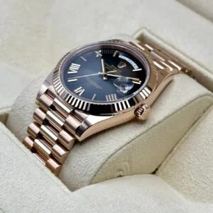 RLX Day-Date "President" 40mm Everose Gold Slate Roman Ombre "Smoke" Dial - 228235