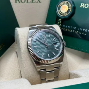 RLX Datejust 41mm 126334 Mint Green Fluted Motif Dial Oyster Bracelet