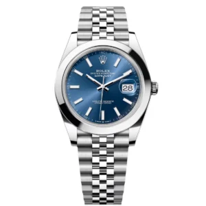 RLX Datejust 41mm 126300 Blue Index Jubilee Stainless Steel Men’s Watch