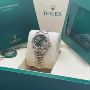 RLX Lady-Datejust 31mm 279381RBR Green Diamond Dial Oyster Bracelet