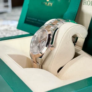 RLX Datejust 41mm 126301 Sundust Index Oyster Steel and Everose Gold Watch