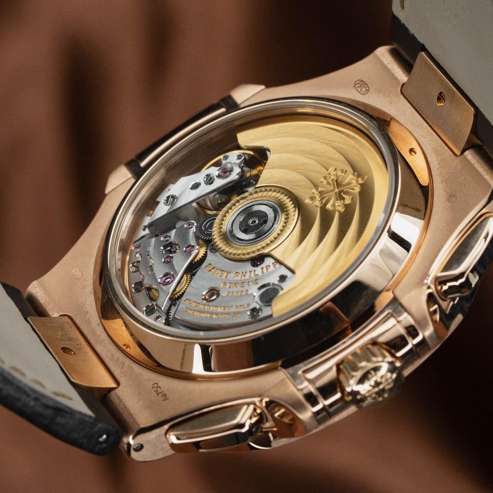 Patek Philippe Nautilus Rose Leather Replica