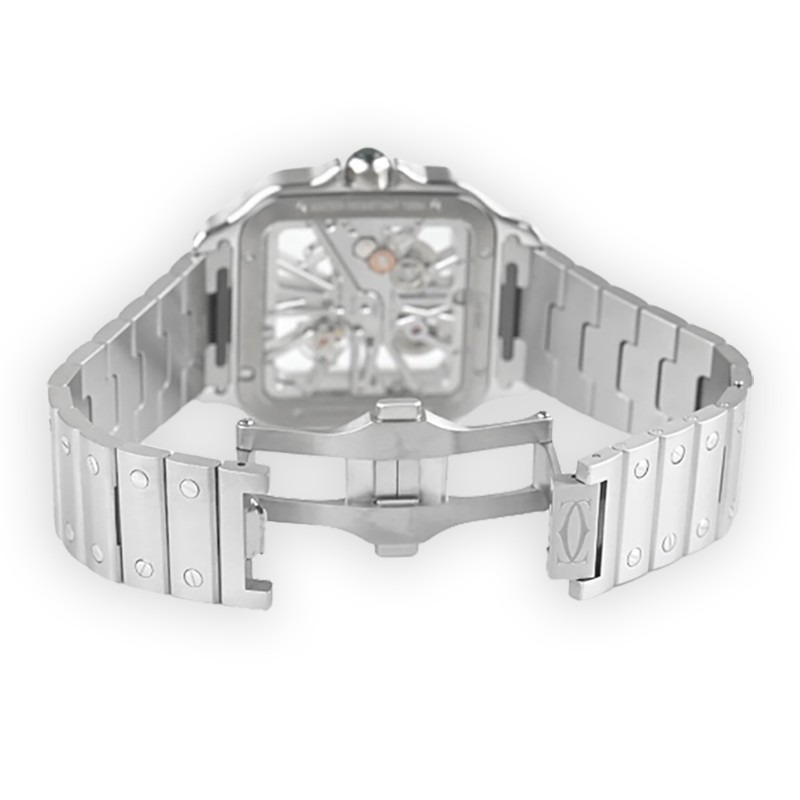 Cartier Santos Large Model Skeleton Watch WHSA0028 - United Luxury