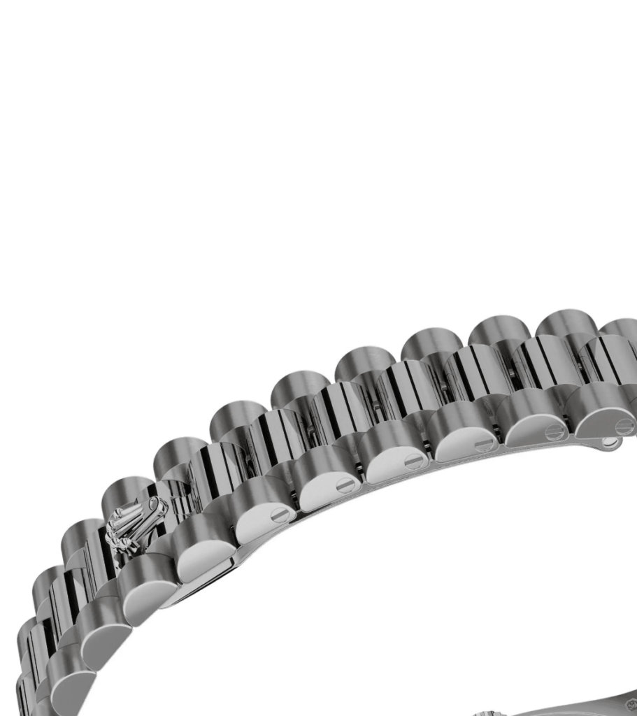 RLX Datejust m278289RBR-0007 White Dial White Gold President Watch
