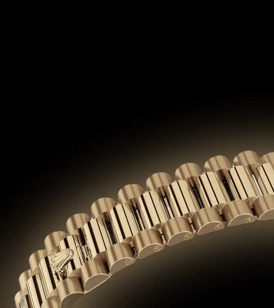 RLX Day-Date 40mm Champaign Dial and Diamond Bezel Yellow Gold President Bracelet 228348RBR-0008