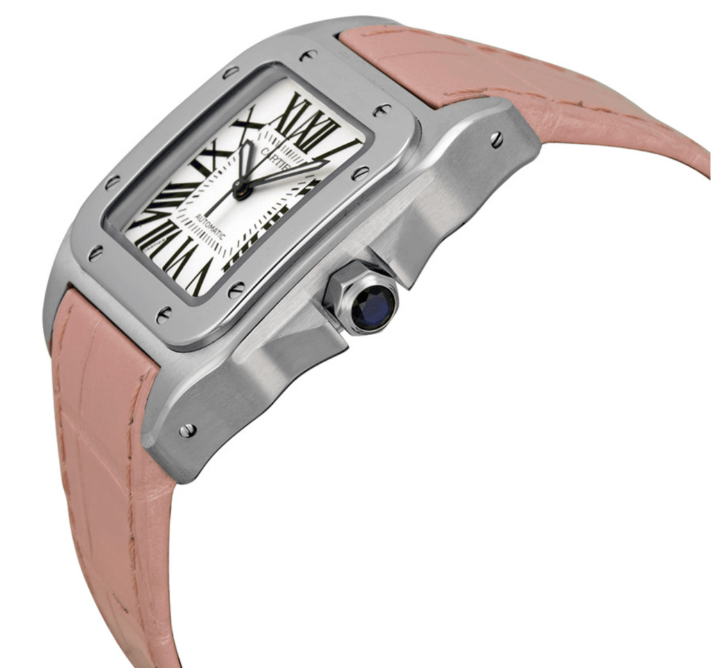 CARTIER SANTOS 100 Pink Strap W20126X8 - United Luxury