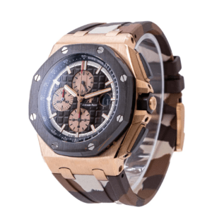 A&P OFFSHORE Pink Gold Brown Camouflage Dial CHRONOGRAPH 44mm