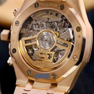A&P ROYAL OAK Pink Gold Silver-Toned Dial CHRONOGRAPH 41mm