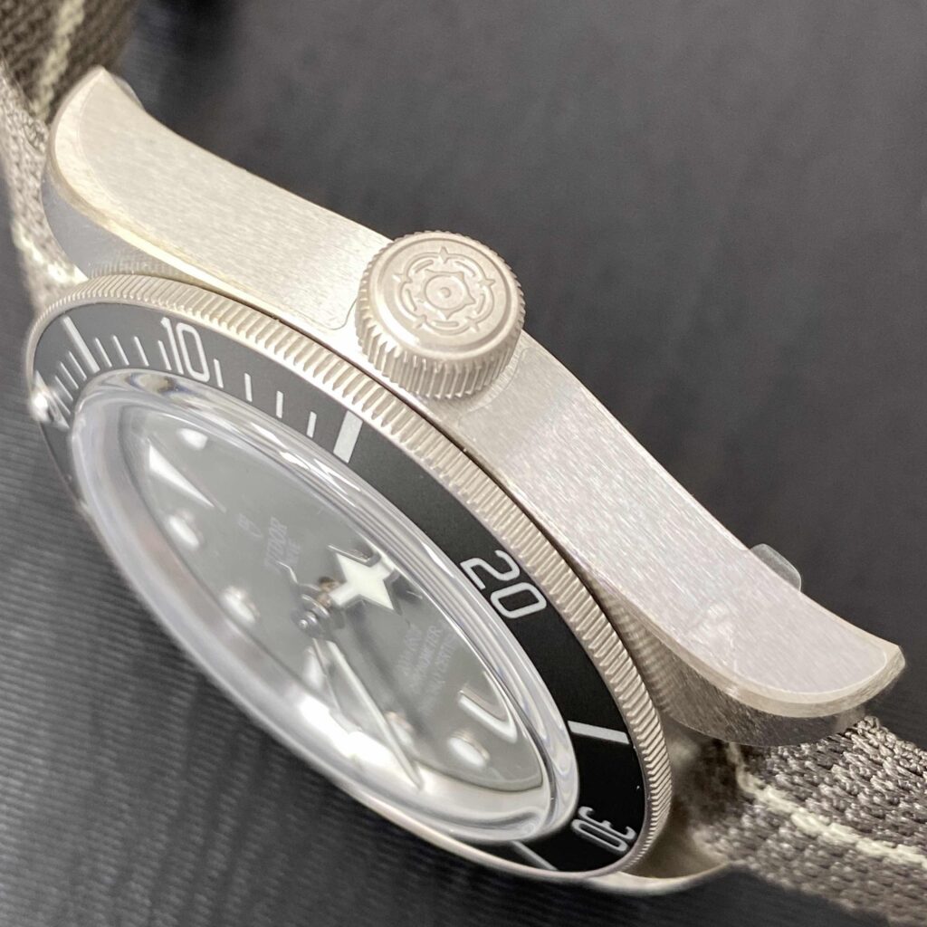 TUDOR Black Bay 58 925 39mm Silver Case Taupe Dial Fabric Strap Watch