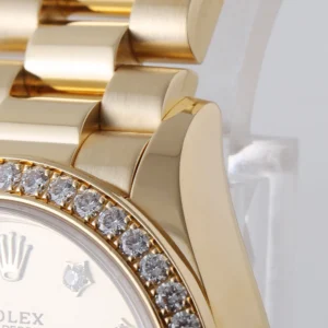 RLX Lady-Datejust 31mm 279138RBR Champagne Diamond Dial and Diamond Bezel Yellow Gold Bracelet