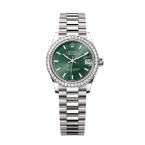 RLX Datejust m278289RBR-0015 Mint Green Dial White Gold President Watch