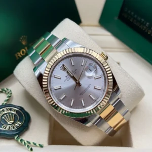 RLX Datejust 41mm 126333 Silver Index Oyster Steel and Yellow Gold Mens Watch