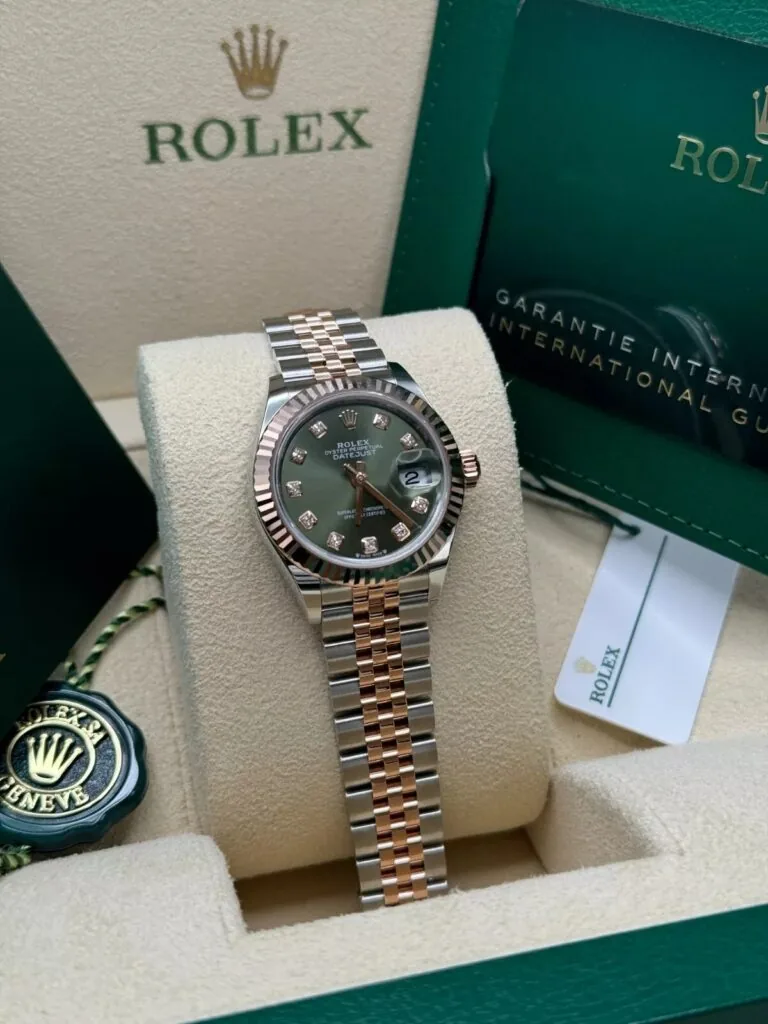 RLX Lady-Datejust 31mm 279171 Green Diamond Oyster Stainless Steel and Rose Gold