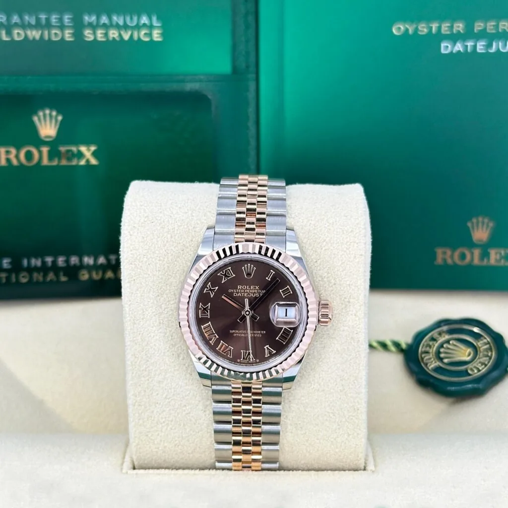 RLX Lady-Datejust 31mm 279171 Chocolate Roman Oyster Stainless Steel and Rose Gold
